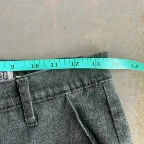 Vintage American Brand Nissi Juniors Gray Pocket Wide Leg Denim Jeans Size 11 - Picture 10 of 12